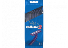 Gillette2 pohotová jednorázová holítka 5 kusů pro muže v sáčku