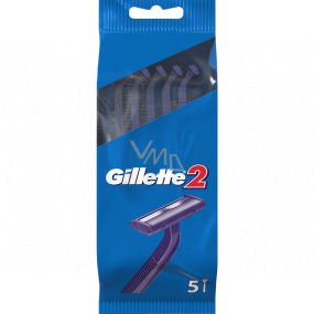 Gillette2 pohotová jednorázová holítka 5 kusů pro muže v sáčku