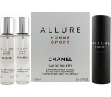 Chanel Allure Homme Sport toaletní voda komplet 3 x 20 ml