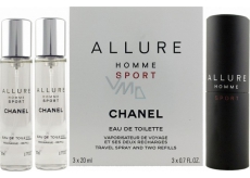 Chanel Allure Homme Sport toaletní voda komplet 3 x 20 ml