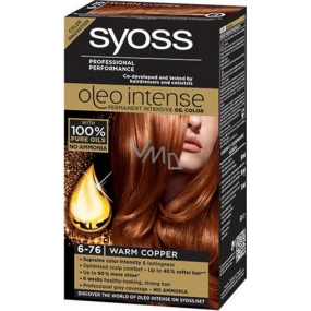 Syoss Oleo Intense Color barva na vlasy bez amoniaku 6-76 Teplý měděný