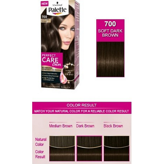 Schwarzkopf Palette Perfect Color Care barva na vlasy 700 Jemný tmavě hnědý