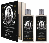 Bohemia Gifts Gentleman Olivový olej sprchový gel 250 ml + šampon na vlasy 250 ml, kniha kosmetická sada
