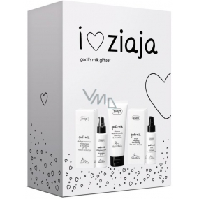 Ziaja Kozí mléko SPF15 ultra lehký pleťový krém 50 ml + energizující a vyhlazující sérum 50 ml + pleťový micro-peeling 75 ml, kosmetická sada