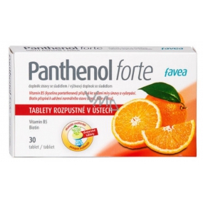 Favea Panthenol forte zmírňuje záněty horních cest dýchacích, regeneruje 30 tablet