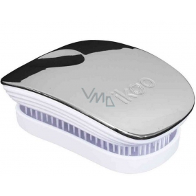 Ikoo Pocket Metallic Kapesní kartáč na vlasy podle čínské medicíny Oyster White stříbrno-bílý
