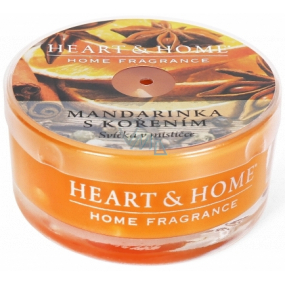 Heart & Home Mandarinka s kořením Sojová vonná svíčka v mističce hoří až 12 hodin 36 g