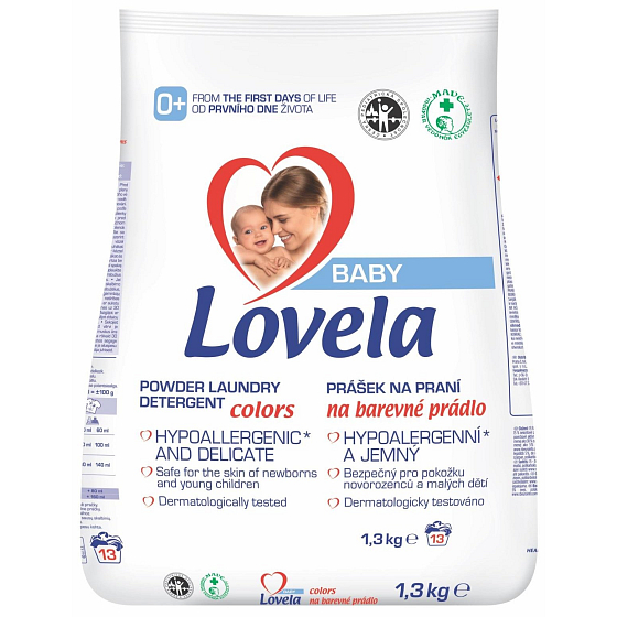 Lovela Baby Barevné prádlo Hypoalergenní, jemný prací prášek 13 dávek 1,3 kg