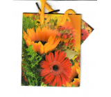 Nekupto Dárková papírová taška 14 x 11 x 6,5 cm Květiny gerbera 1555 01 KFS