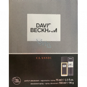 David Beckham Classic parfémovaný deodorant sklo pro muže 75 ml + deodorant sprej 150 ml, dárková sada pro muže