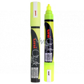 Uni Mitsubishi Chalk Marker křídový popisovač fluo-žlutý 1,8-2,5 mm, PWE-5M