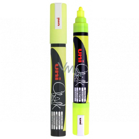 Uni Mitsubishi Chalk Marker křídový popisovač fluo-žlutý 1,8-2,5 mm, PWE-5M