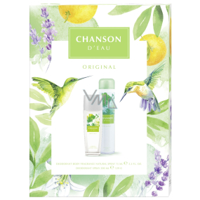 Chanson d Eau Original parfémovaný deodorant sklo 75 ml + deodorant sprej 200 ml, kosmetická sada pro ženy