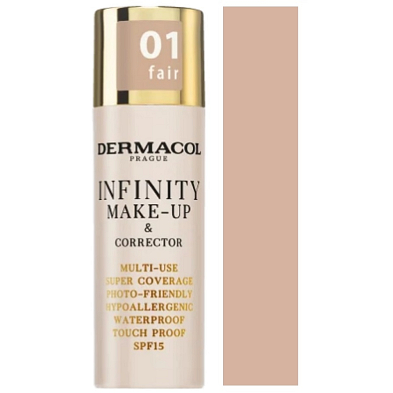 Dermacol Infinity Víceúčelový make-up a korektor 01 Fair 20 g
