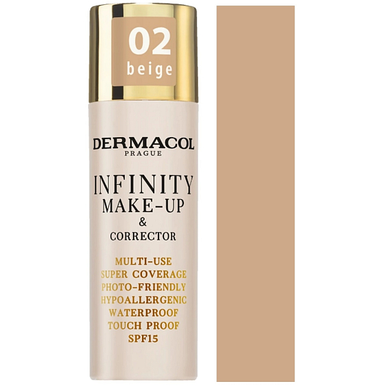 Dermacol Infinity Víceúčelový make-up a korektor 02 Beige 20 g