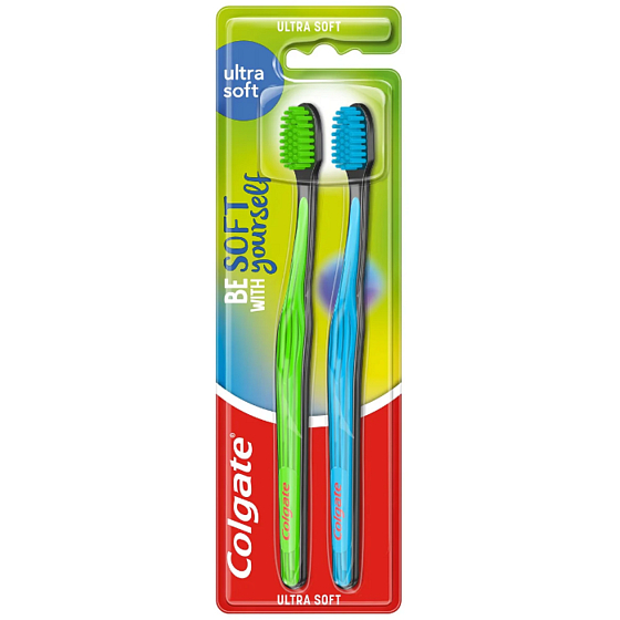 Colgate Ultra Soft měkký zubní kartáček 1 + 1 kus
