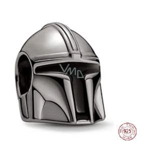 Charm Sterlingové stříbro 925 Marvel Star Wars Mandalorian Helma, korálek na náramek film