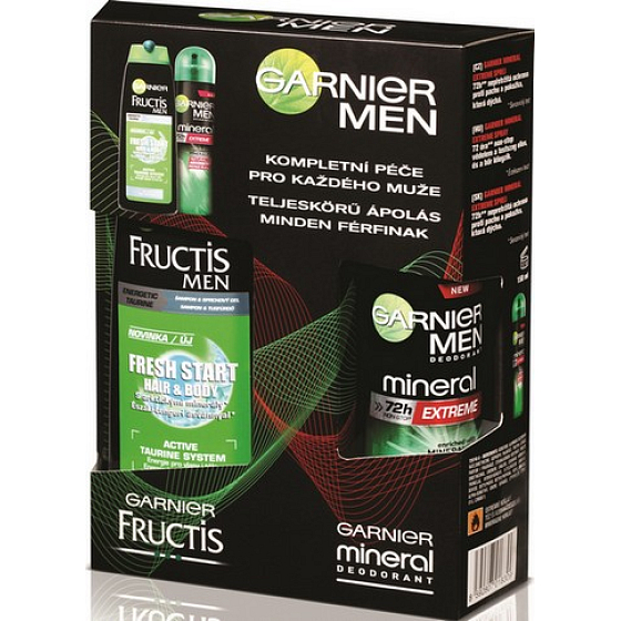 Garnier 2v1 Péče pro každého muže sprchový gel 250 ml + deodorant sprej 150 ml, kosmetická sada