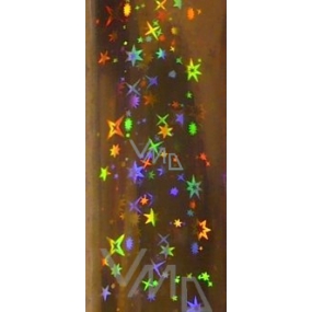 Zöllner Dárkový balicí papír 70 x 150 cm Holografický měděný s hvězdičkami