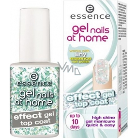 Essence Gel Nails At Home Effect Gel Top Coat krycí gelový lak 01 Diamond Rocks 7 ml