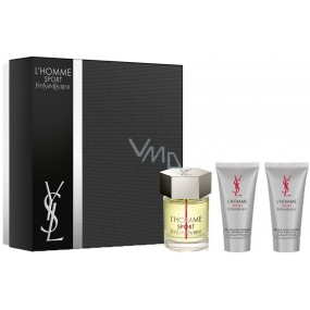 Yves Saint Laurent L Homme Sport toaletní voda 60 ml + sprchový gel 50 ml + balzám po holení 50 ml, dárková sada