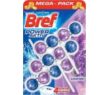 Bref Power Aktiv 4 Formula Levandule WC blok pro hygienickou čistotu a svěžest Vaší toalety, zbarvuje vodu 3 x 50 g