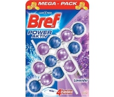 Bref Power Aktiv 4 Formula Levandule WC blok pro hygienickou čistotu a svěžest Vaší toalety, zbarvuje vodu 3 x 50 g