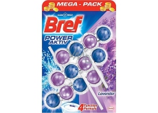 Bref Power Aktiv 4 Formula Levandule WC blok pro hygienickou čistotu a svěžest Vaší toalety, zbarvuje vodu 3 x 50 g