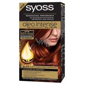 Syoss Oleo Intense Color barva na vlasy bez amoniaku 5-77 Zářivý červený kaštan