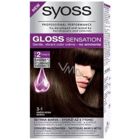 Syoss Gloss Sensation Šetrná barva na vlasy bez amoniaku 3-1 Hnědá moka 115 ml