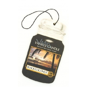 Yankee Candle Black Coconut - Černý kokos Classic vonná visačka do auta papírová 12 g