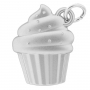 Yankee Candle Charming Scents kovový přívěsek ve tvaru stříbrného dortíku na visačku do auta