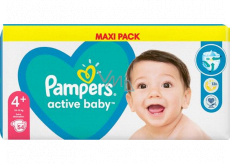 Pampers Active Baby 4+ Maxi Plus 10-15 kg plenkové kalhotky 54 kusů