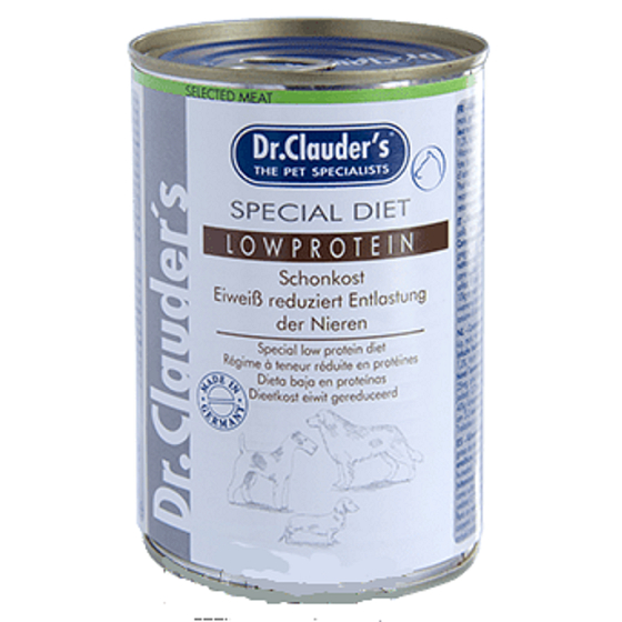 Dr. Clauders Special Diet Low Protein kompletní superprémiové krmivo pro psy s problémy s ledvinama 400 g