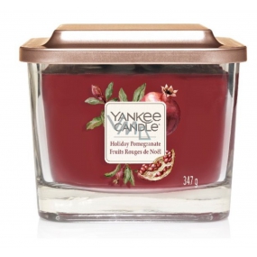Yankee Candle Holiday Pomegranate - Sváteční granátové jablko sojová vonná svíčka Elevation střední sklo 3 knoty 347 g