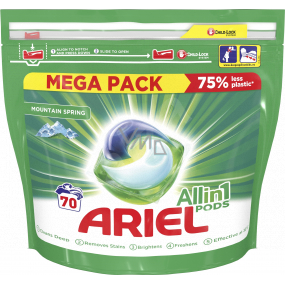 Ariel All in 1 Pods Mountain Spring gelové kapsle na praní prádla 70 kusů x 35 ml