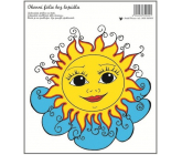 Okenní fólie bez lepidla sluníčko na mráčku 20 x 20 cm