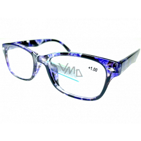 Berkeley Čtecí dioptrické brýle +1 plast černo-fialové 1 kus MC2197