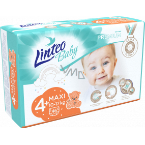 Linteo Baby Premium 4+ Maxi 10 - 17 kg jednorázové plenky 46 kusů