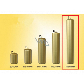 Lima Svíčka hladká metal zlatá válec 50 x 300 mm 1 kus