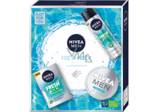 Nivea Men Fresh Kick voda po holení 100 ml + Fresh Kick antiperspirant deodorant sprej 150 ml + Fresh Gel krém pro muže 150 ml, kosmetická sada pro muže