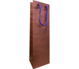 Ditipo Dárková papírová taška na láhev 12 x 9 x 39 cm EKO vínová