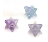 Fluorit merkaba hmatka z přírodního kamene 13 mm,1 kus, kámen géniů