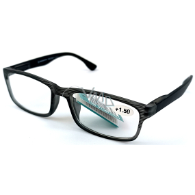 Berkeley Čtecí dioptrické brýle +1,5 plast černé, černé proužky 1 kus MC2248