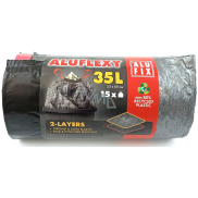 Alufix Aluflexy Pytle na odpad zatahovací černé 35 litrů 53 x 60 cm 15 kusů