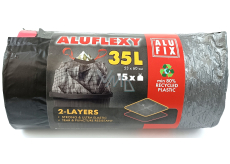 Alufix Aluflexy Pytle na odpad zatahovací černé 35 litrů 53 x 60 cm 15 kusů