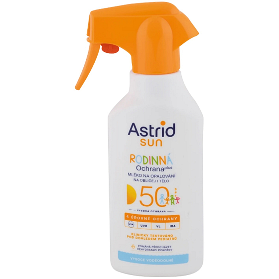 Astrid Sun OF50 mléko na opalování s pumpičkou rodinné 270 ml