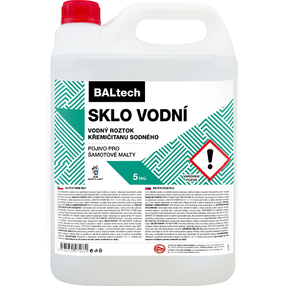 BALTECH vodní sklo, pro namíchání šamotové lepící malty, 5 l