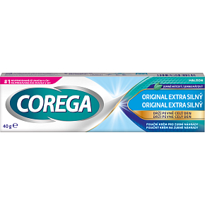 Corega extra silný, fixační krém na zubní náhrady, 40 g