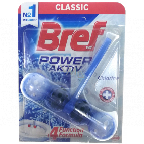 Bref Power Aktiv 4 Function Formula Chlorine WC blok pro hygienickou čistotu a svěžest Vaší toalety, zbarvuje vodu 50 g